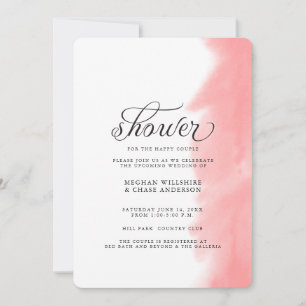 Invitation de douche Coup de pinceau aquarelle R
