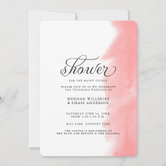 Invitation de douche | Coup de pinceau aquarelle R