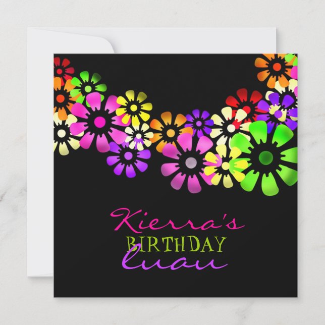 Invitation de douche de 311 fleurs (Devant)