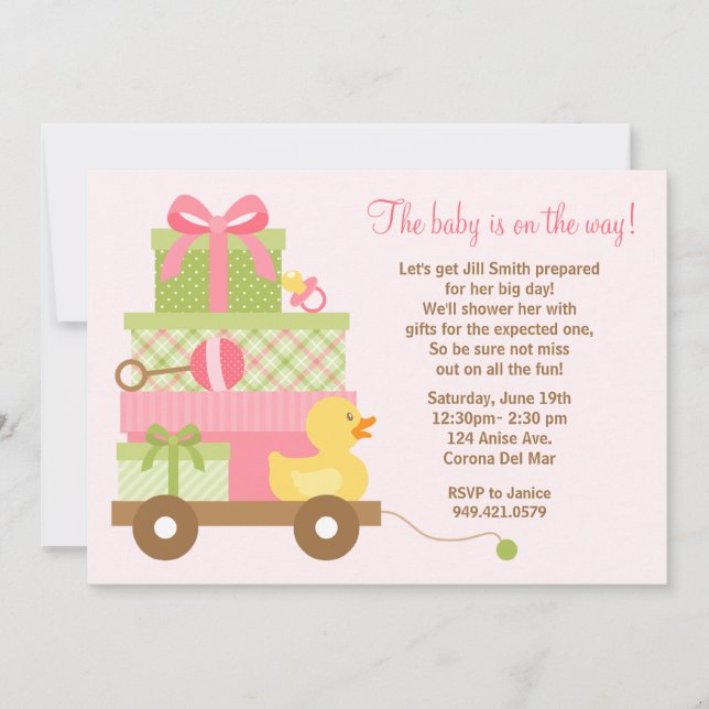 Invitation de douche de bébé (Devant)