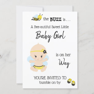 Invitation de douche de bébé d'abeille de bébé de