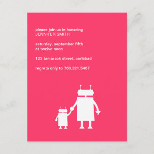 Invitation de douche de bébé de robot