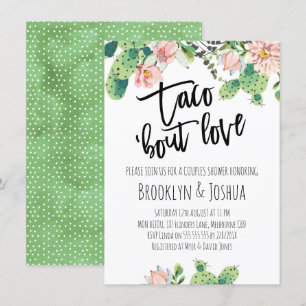 Invitation de douche de couple Cactus Taco 'bout L