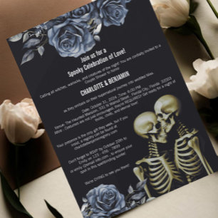 Invitation de douche de couple Halloween gothique