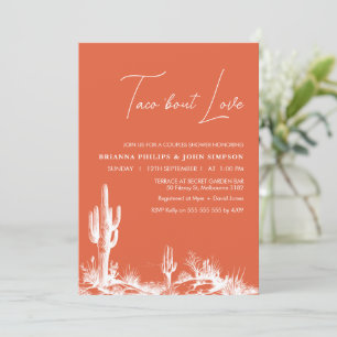 Invitation de douche de couples d'amour de taco or
