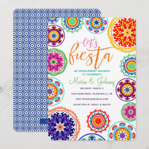 Invitation de douche de fiançailles de fiesta