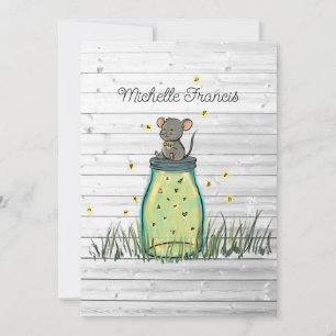 Invitation de douche de jar Mason de feu de souris