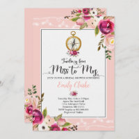 Invitation De Douche De La Mariée De Voyage À Mme