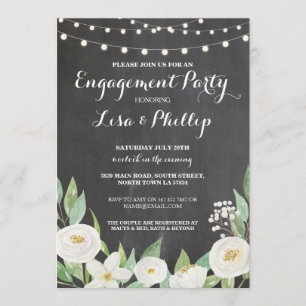 Invitation de douche de la partie d'engagement Cha
