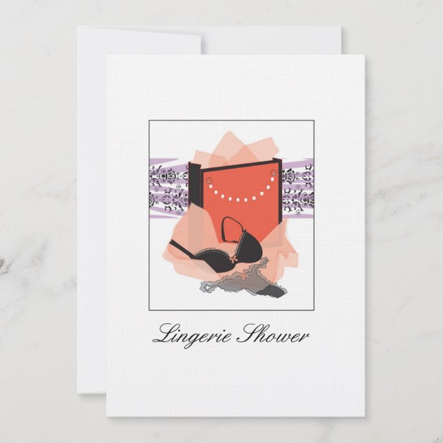 Invitation de douche de lingerie (Devant)