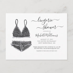 Invitation de douche de lingerie de mariage