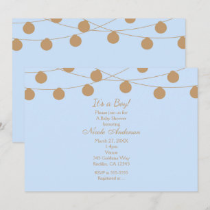 Invitation de douche de lumières de chaîne moderne