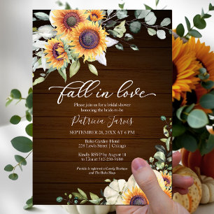 Invitation de douche de mariage à budget "Tombez a