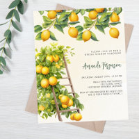 Invitation de douche de mariage budget citrique ci