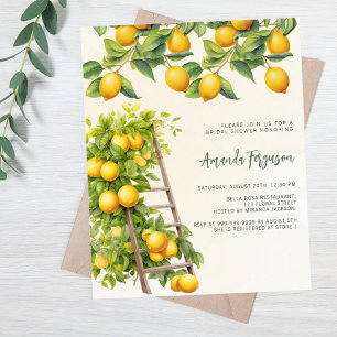 Invitation de douche de mariage budget citrique ci