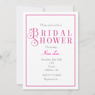 Invitation de douche de mariage élégante et chic f