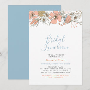 Invitation de douche de mariage floral de printemp