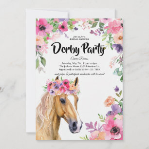 Invitation de douche de mariage Kentucky Derby aqu