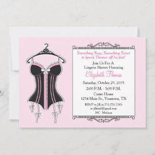 Invitation de douche de mariage lingerie