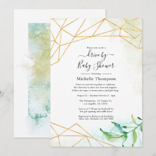 Invitation de douche de mariage ou de bébé à trave