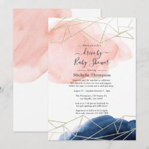 Invitation de douche de mariage ou de bébé à trave