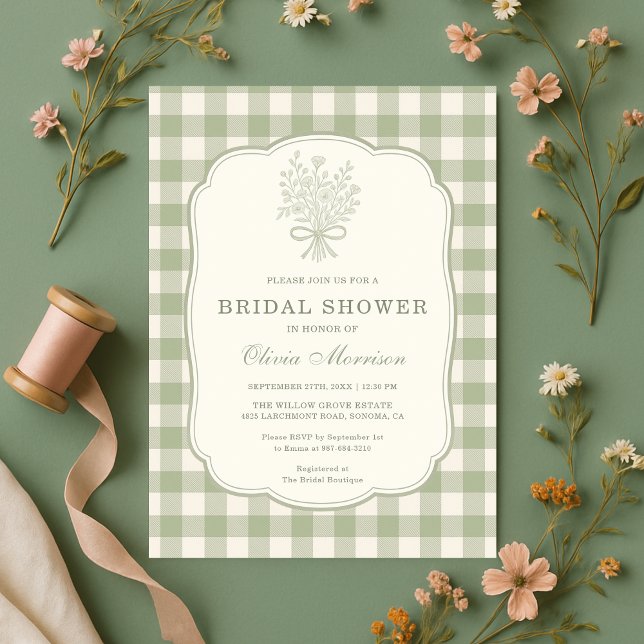 Invitation de douche de mariée à arc-en-ciel vert  (Créateur téléchargé)