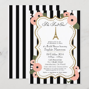 Invitation de douche de mariée à Paris