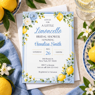 Invitation de douche de mariée Amalfi Coast Limonc
