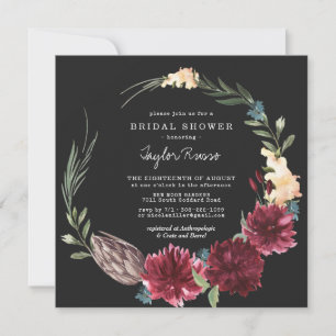Invitation de douche de mariée Bohème Rustique d'A