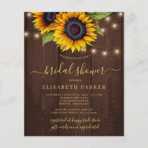 Invitation de douche de mariée BUDGET tournesol ru