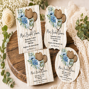 Invitation de douche de mariée cowgirl