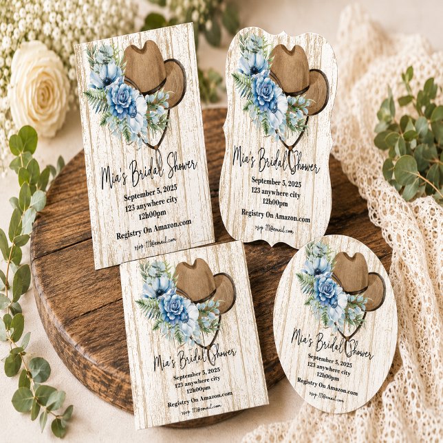 Invitation de douche de mariée cowgirl (Créateur téléchargé)