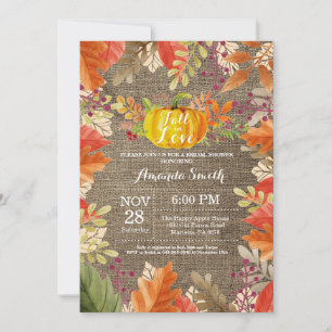 Invitation de douche de mariée d'automne