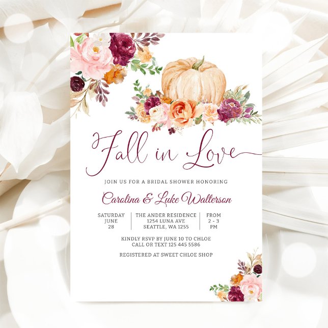Invitation de douche de mariée d'automne (Créateur téléchargé)
