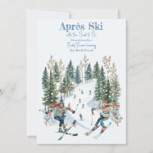 Invitation de douche de mariée de ski d'hiver Aprè