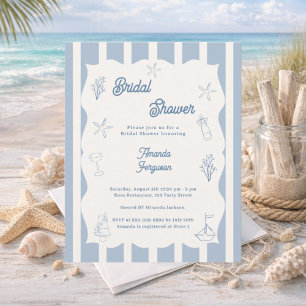 Invitation de douche de mariée dessinée à la main