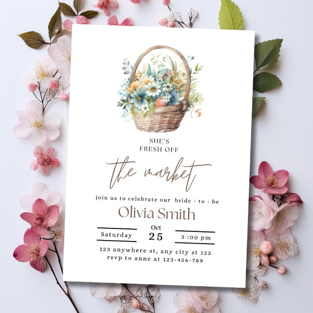 Invitation de douche de mariée En dehors du Marché (Créateur téléchargé)