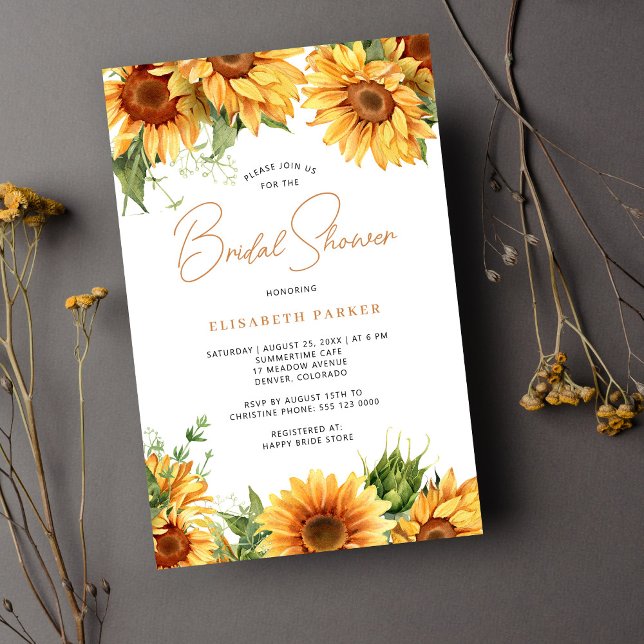 Invitation de douche de mariée florale botanique à (Créateur téléchargé)