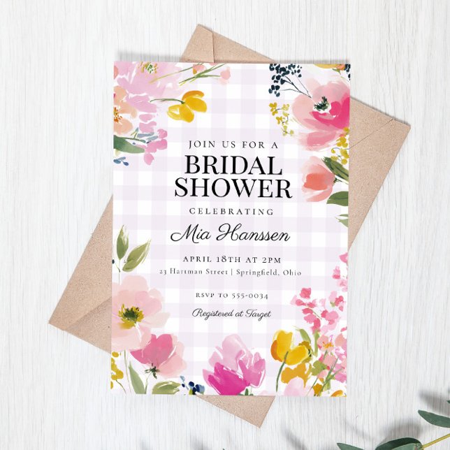 Invitation de douche de mariée florale de printemp (Créateur téléchargé)