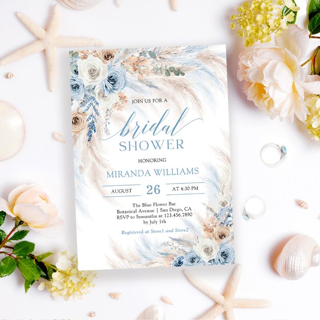 Invitation de douche de mariée florale herbe de la (Créateur téléchargé)