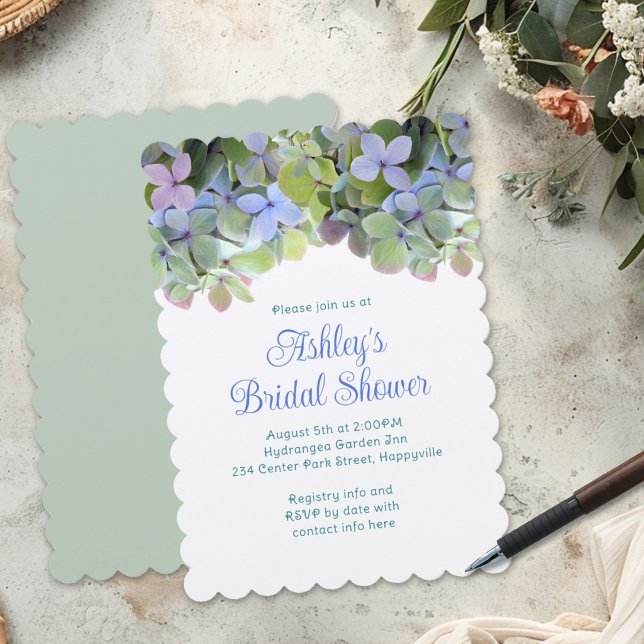 Invitation de douche de mariée florale verte perso (Créateur téléchargé)