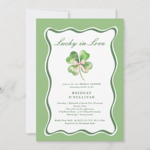 Invitation de douche de mariée Lucky in Love Shamr