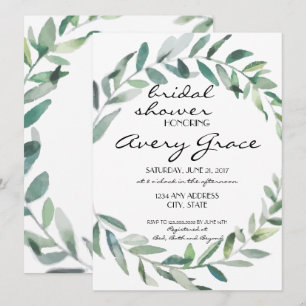 Invitation de douche de mariée - Mariage de verdur