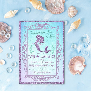 Invitation de douche de mariée sirène