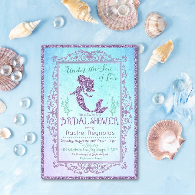 Invitation de douche de mariée sirène (Créateur téléchargé)
