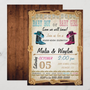 Invitation de douche de style occidental