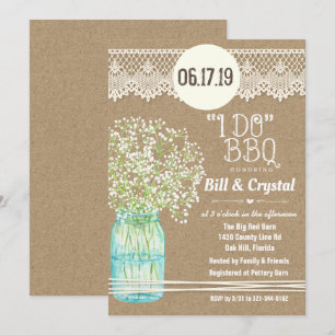 Invitation de douche d'engagement de BBQ JE FAIS