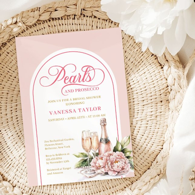 Invitation de douche élégante aquarelle rose et or (Stylish Watercolor Blush and Gold Shower Invite)