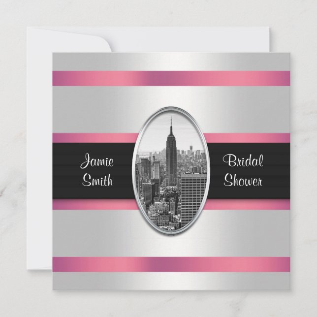 Invitation de douche ESB Blanche Rose (Devant)