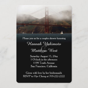 Invitation de douche Golden Gate San Francisco Cou